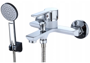 biała bateria wannowa + ZESTAW NATRYSKOWY 