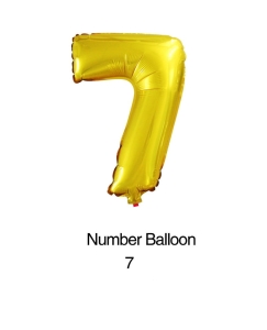 Balon foliowy cyfra 7 złoty 80cm - 32"