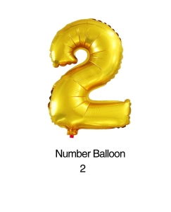 Balon foliowy cyfra 2 złoty 100cm