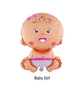 Balon foliowy BOBAS GIRL baby shower/roczek 14"
