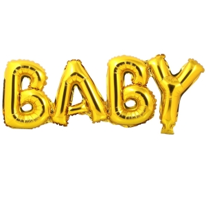 Balon foliowy napis BABY baby shower/roczek