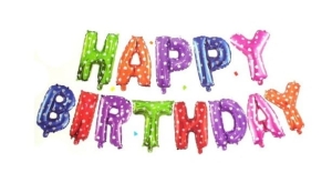 Balon foliowy napis HAPPY BIRTHDAY kolorowy!