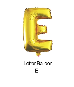 Balon foliowy litera "E" złoty 80cm - 32"