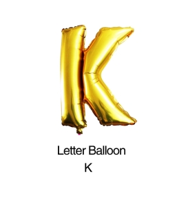 Balon foliowy litera "K" złoty 80cm - 32"