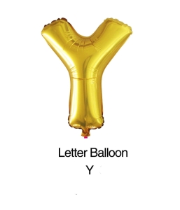 Balon foliowy litera "Y" złoty 80cm - 32"