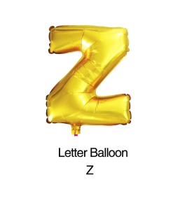 Balon foliowy litera "Z" złoty 80cm - 32"