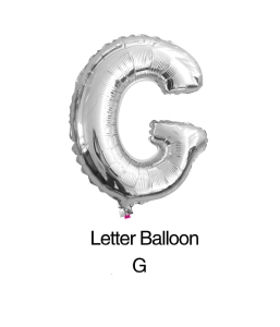Balon foliowy litera "G" srebrny 80cm - 32"