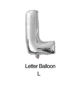 Balon foliowy litera "L" srebrny 80cm - 32"