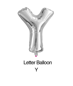 Balon foliowy litera "Y" srebrny 80cm - 32"