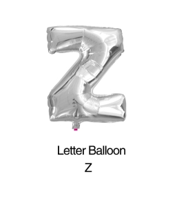 Balon foliowy litera "Z" srebrny 80cm - 32"