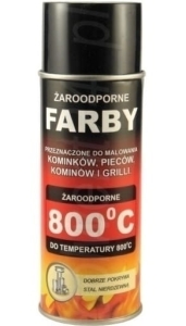 FARBA ŻAROODPORNA RAL993 BRĄZOWA 400ML/800ST. HANSA