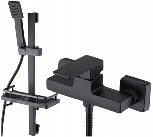 Bateria prysznicowa BLACK  DRĄŻEK KOSZYK  ZESTAW prysznicowy 3600-5C+ 