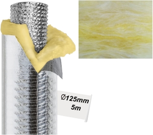 FLEXIVA SONOTHERM RURA IZOLOWANA PRZEWÓD TERMOFLEX fi 125mm 5m 250°C DO KOMINKA DGP SPIRO 